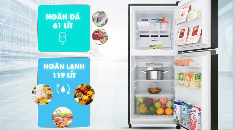 Tủ lạnh Toshiba 180L Inverter GR-B22VU(UKG)