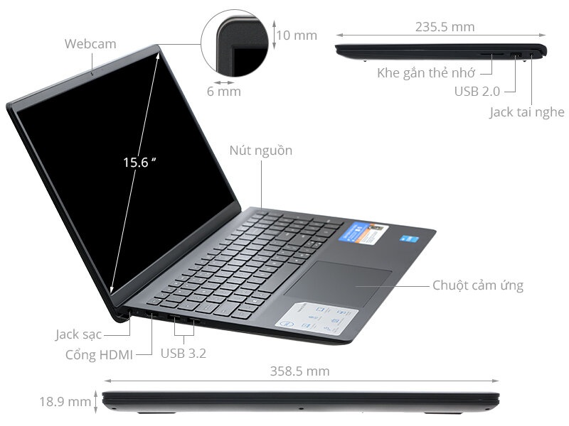 Laptop Dell Inspiron 3511 (PDP3H)  ảnh 7