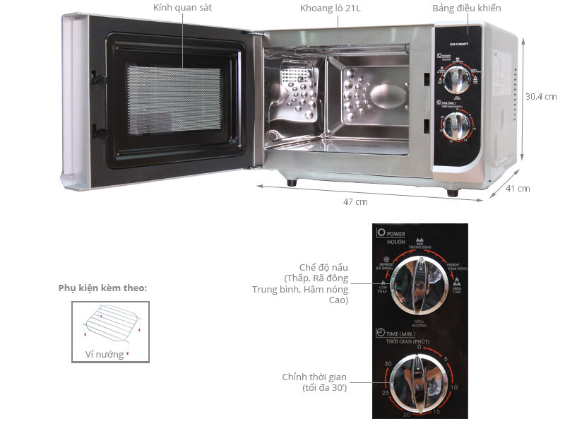 Lò vi sóng Sanyo EM-G2064FV 21 lít Lò vi sóng Sanyo EM-G2064FV 21 lít