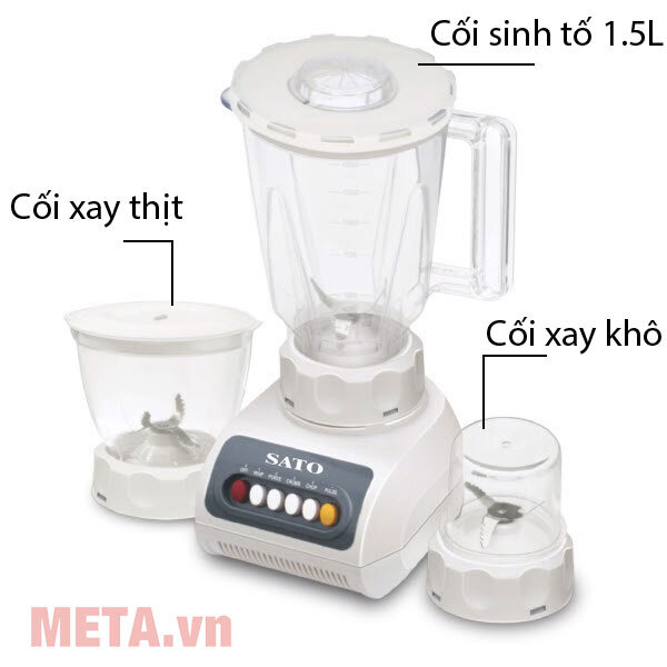 Máy xay sinh tố Sato MX5055 (X) - 3 cối nhựa