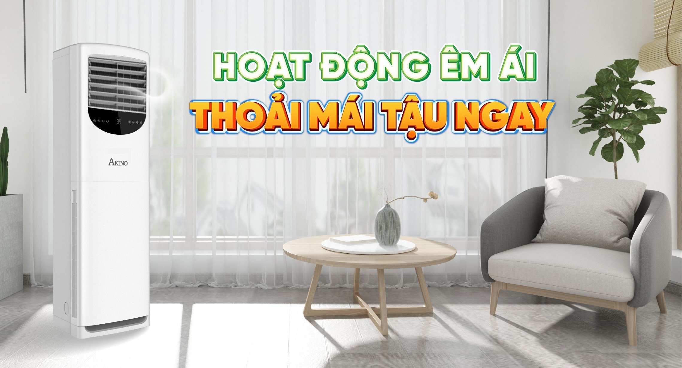 Vận hành êm ái Điều hòa Akino 5.0HP MY-M1FLC48FS/MY-M1FLH48FS