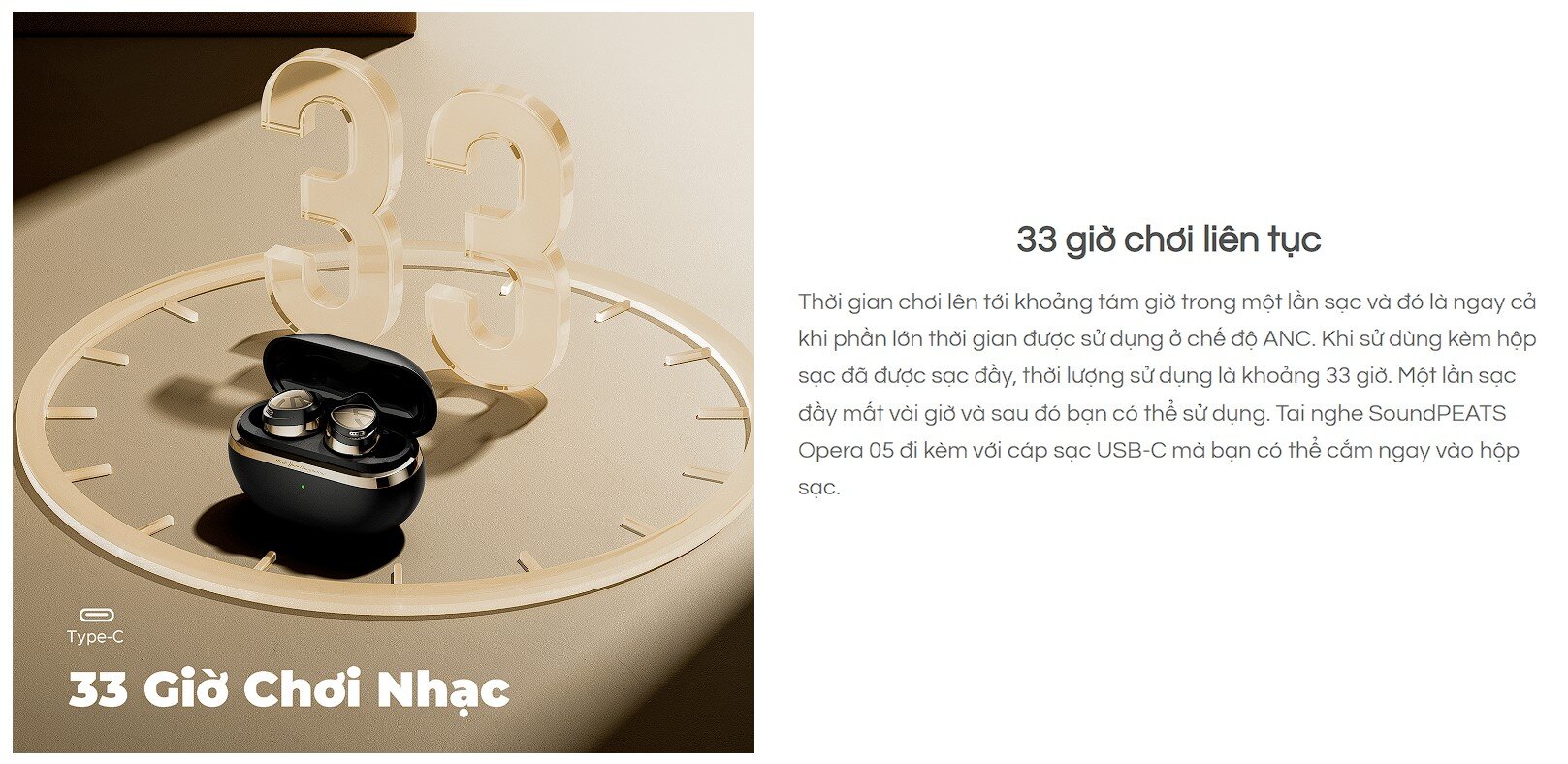 Tai nghe Bluetooth Soundpeats Opera 05 Đen