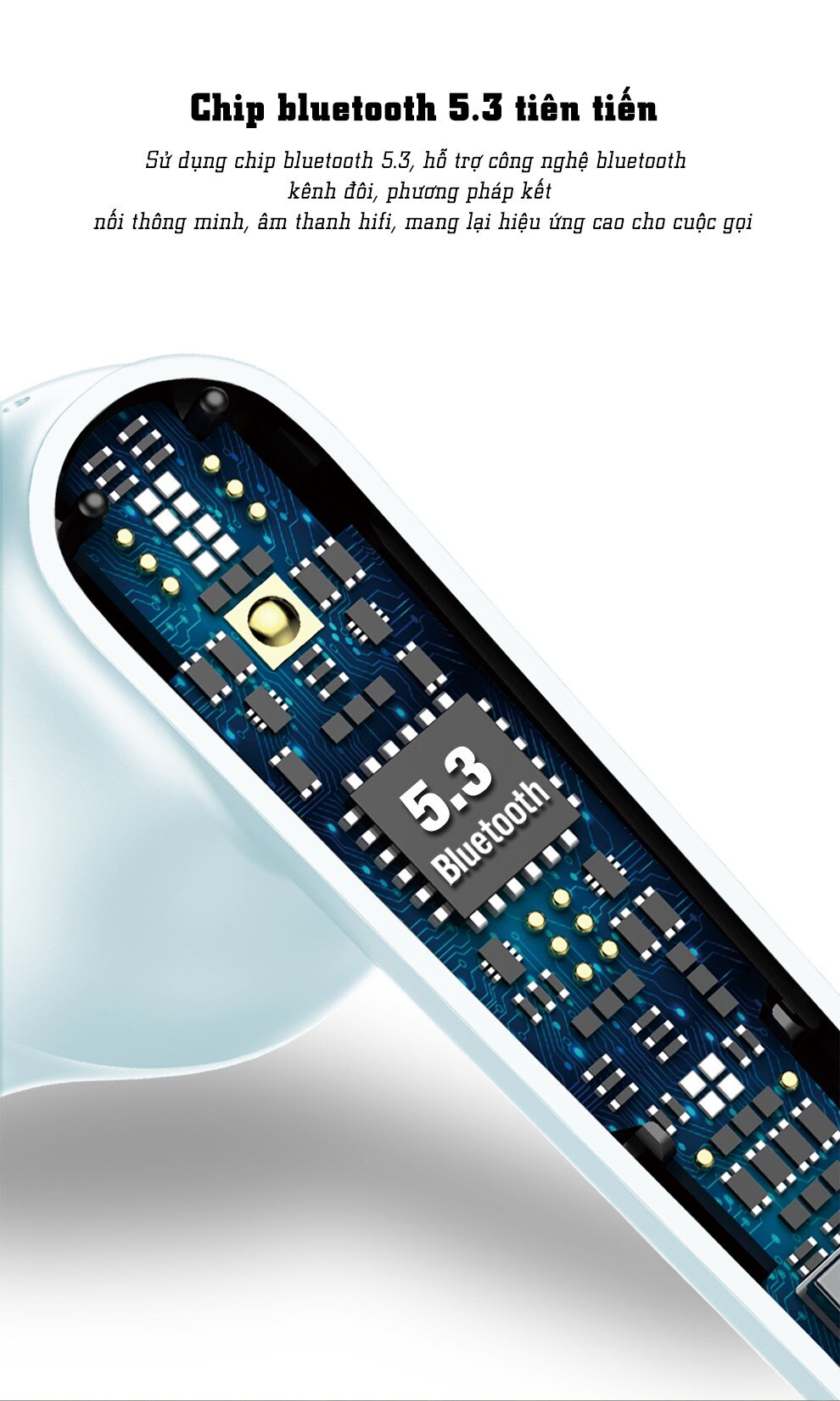 Tai nghe không dây PISEN True wireless Ai3 PA-BHD03 màu trắng