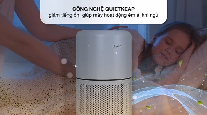 máy lọc không khí Levoit Core 300 sử dụng công nghệ QuietKEAP giúp vận hành êm ái
