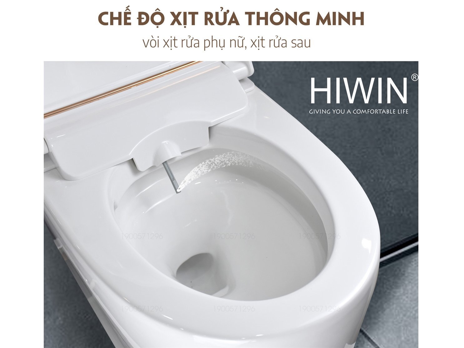 Bồn cầu có chế độ xả nước thông minh Bồn cầu Hiwin