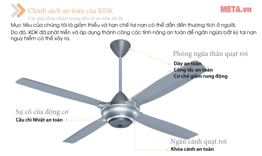 Quạt trần KDK M56XR Quạt trần KDK M56XR