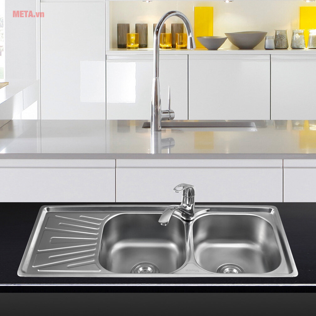 Chậu rửa bát Sơn Hà S105 inox Sus 304 cao cấp Chậu rửa bát Sơn Hà S105 inox Sus 304 cao cấp