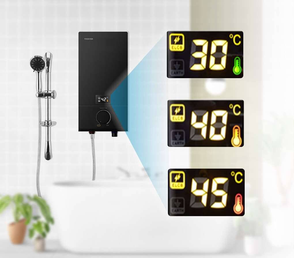 Màn hình LED của máy nước nóng Toshiba TWH-45ESPVN(K) 4500W 