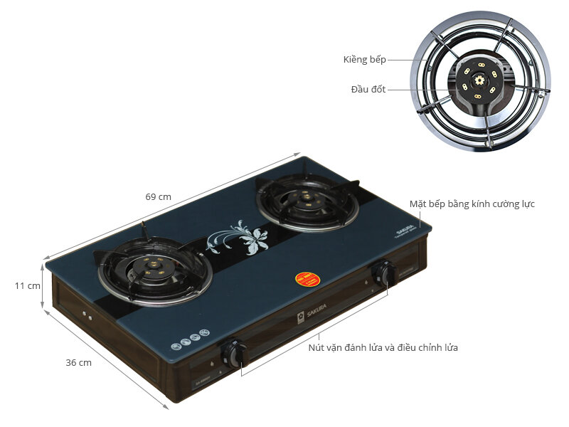 Bếp gas Sakura SA-690GH