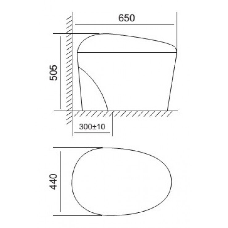 Bản vẽ kỹ thuật bồn cầu 1 khối Viglacera V95 một khối