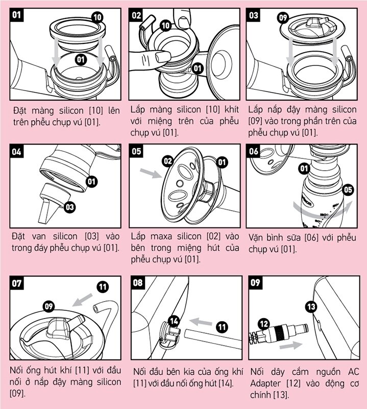 Máy hút sữa điện đôi Unimom Allegro UM872002