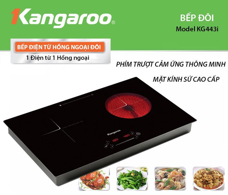Bếp từ hồng ngoại đôi Kangaroo KG443I 3.500W Bếp từ hồng ngoại đôi Kangaroo KG443I 3.500W