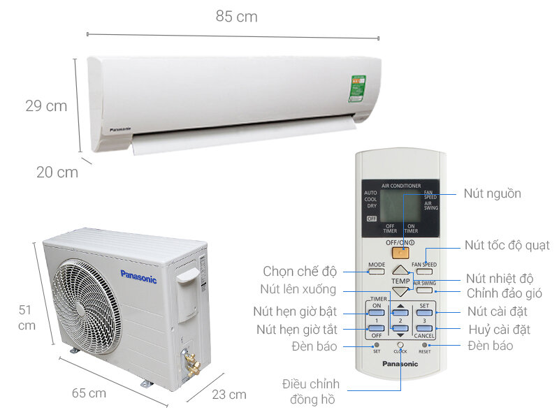Máy lạnh Panasonic 1 HP CU/CS-KC9QKH-8
