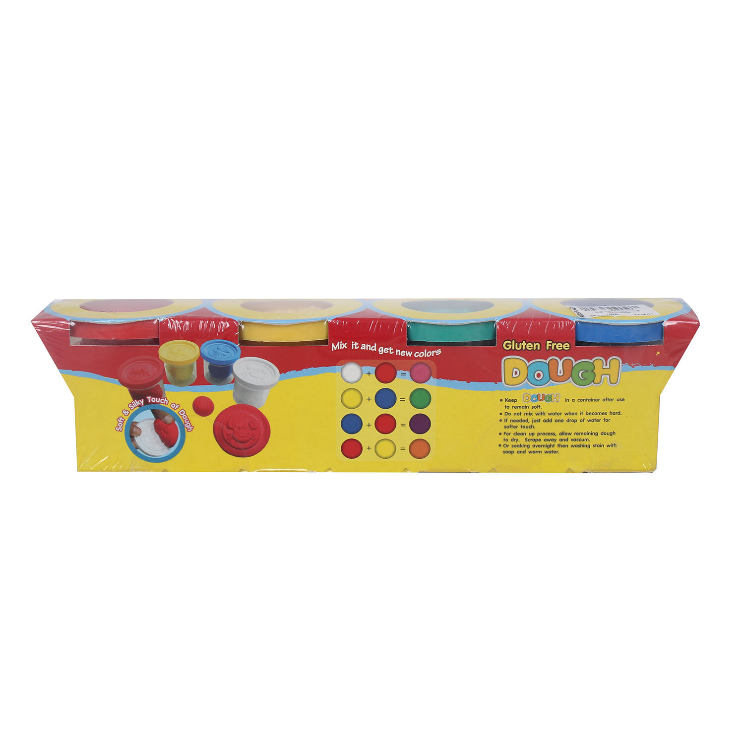  Đồ chơi đất nặn Kiddy Clay hình bánh kem DOUGH 4 màu 400g DO-400-4
