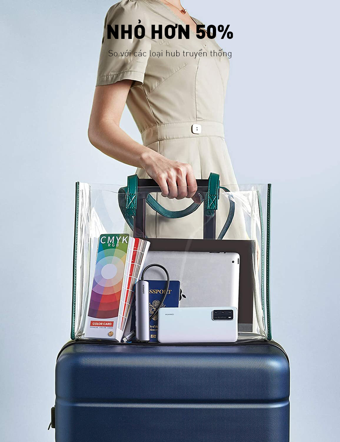 Bộ chuyển đổi từ Type C sang HDMI, USB 3.0, Lan Gigabit và PD 100W UGREEN 10919