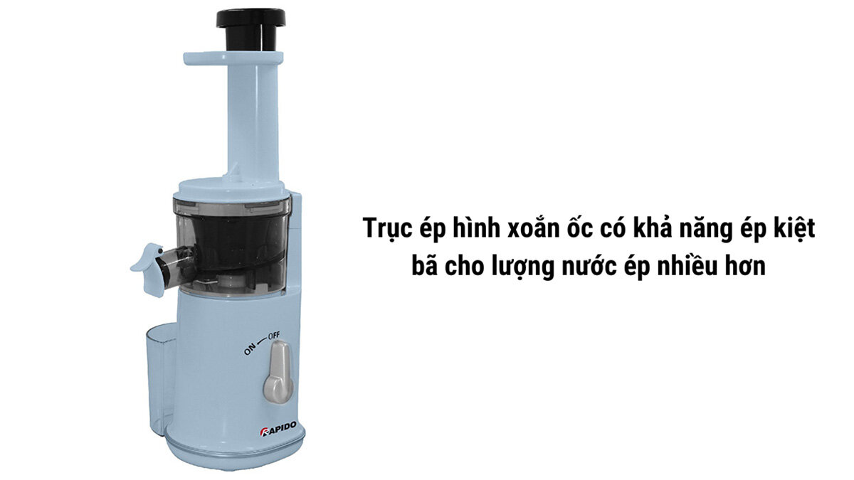 Rapido RSJ-120B trang bị trục ép hình xoắn ốc có thể ép kiệt bã