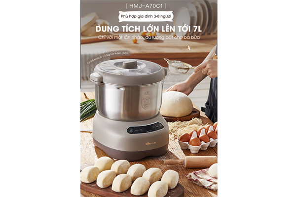 Máy nhào bột tự động 7L Bear DM-B70V1 Máy nhào bột tự động 7L Bear DM-B70V1