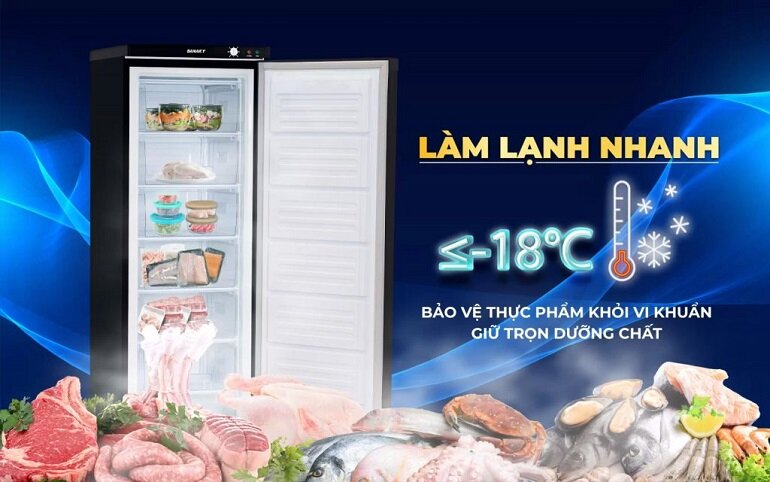 Tủ đông Sanaky inverter 7 ngăn 230 lít VH-230VD3