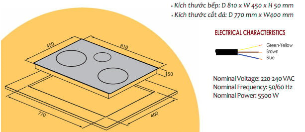 Cách lắp đặt bếp dạng âm