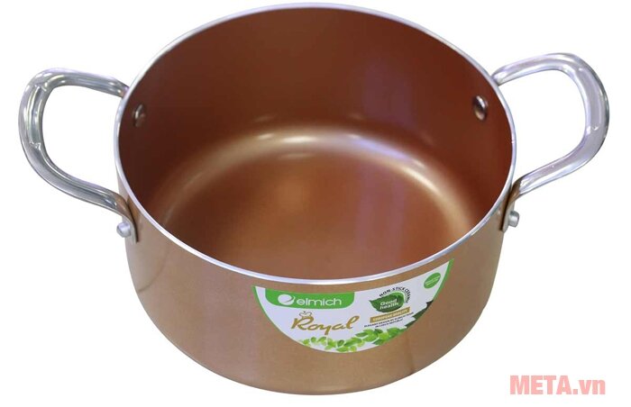 Bộ nồi phủ sứ an toàn đáy từ Elmich Royal Classic EL-3700 (16, 20, 24cm)