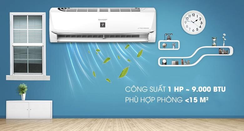 Điều hòa 1 chiều Inverter Sharp AH-XP10WMW 9.000BTU