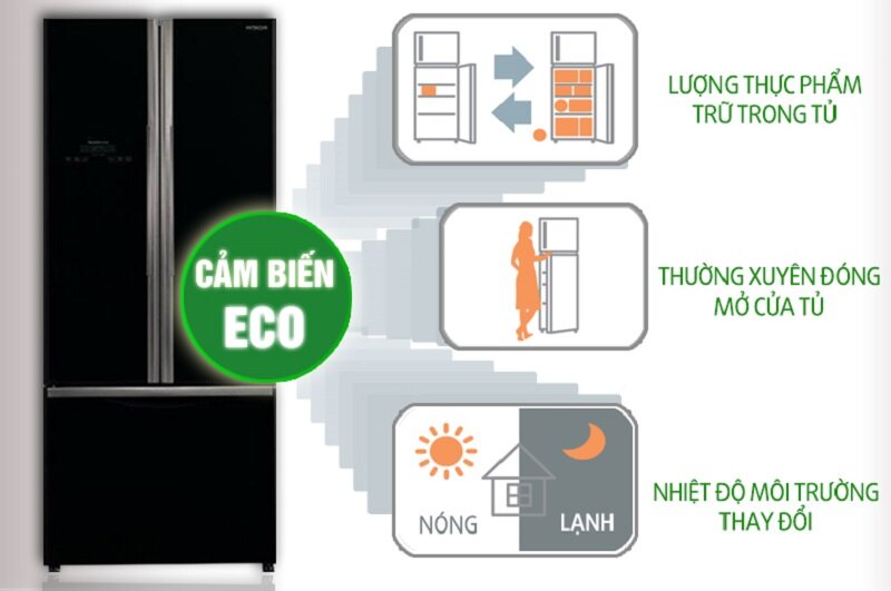 Tủ lạnh Hitachi 429 lít R-WB545PGV2 Tủ lạnh Hitachi 429 lít R-WB545PGV2
