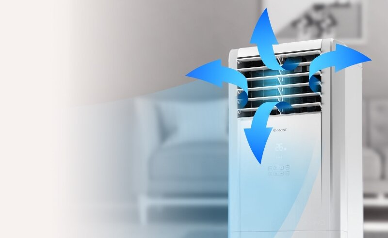 Điều hòa tủ đứng Gree 42000 BTU 1 chiều GVC42ALXH-M6NNC7B thổi gió 4 chiều