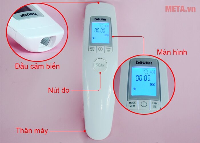 Nhiệt kế điện tử đo trán Beurer FT90