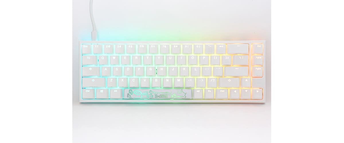 Bàn phím Ducky One 2 SF White RGB Double Shot PBT Cherry Silent Red