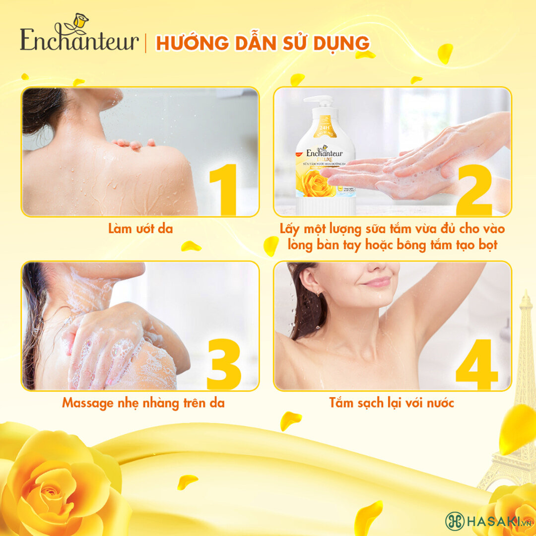 Sữa Tắm Enchanteur Nước Hoa Dưỡng Da 650g