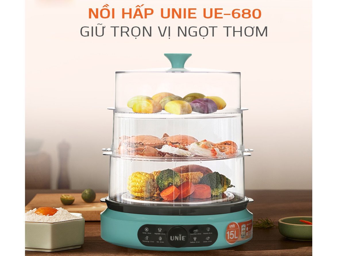 Nồi hấp điện UNIE UE-680 Nồi hấp điện UNIE UE-680