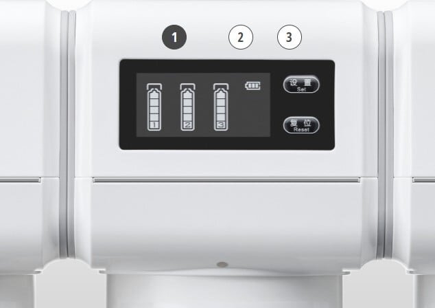 Máy lọc nước UF Panasonic TK-CB430-ZEX có màn hình LCD hiển thị tình trạng lõi lọc