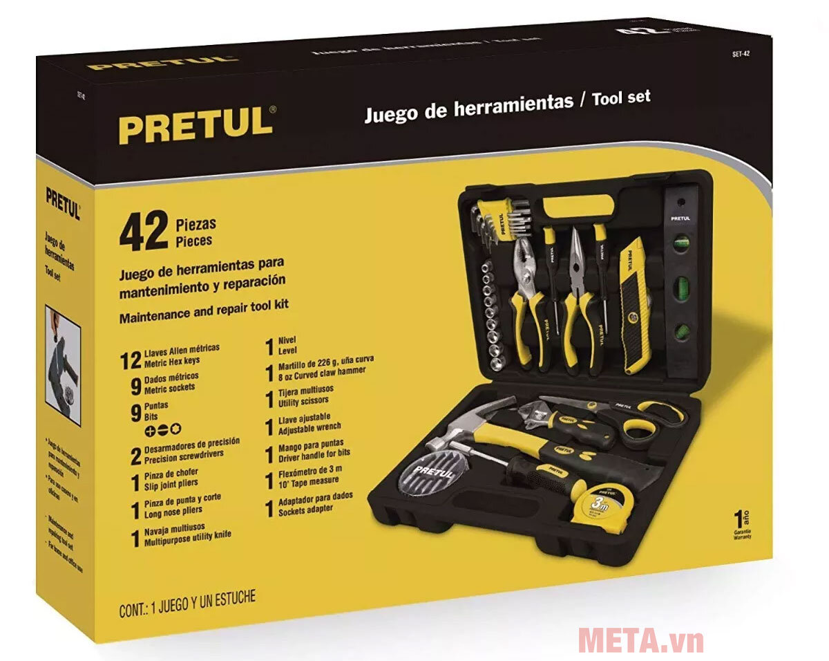Bộ đồ nghề 42 chi tiết Pretul 22101 (SET-42)