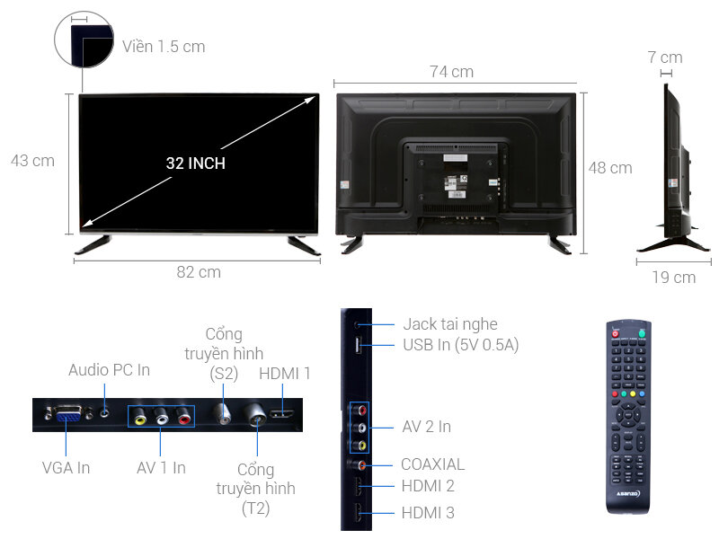 Tivi Asanzo 32 inch ES32T890 Tivi Asanzo 32 inch ES32T890