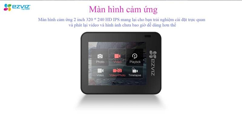 Camera thể thao EZVIZ CS-SP206-C0-68WFBS S3 Starter Kit 4K Xám Camera thể thao EZVIZ CS-SP206-C0-68WFBS S3 Starter Kit 4K Xám