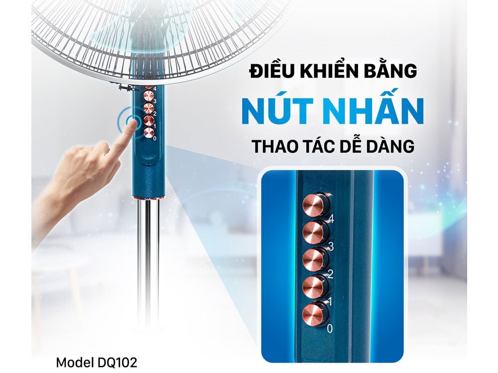 DQ102 có bảng điều khiển nút nhấn DQ102