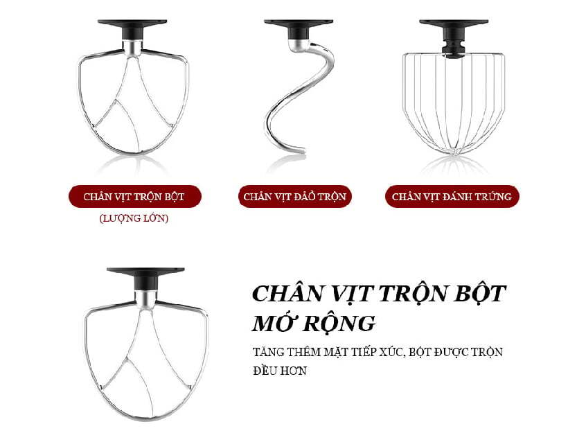 Chân vịt trộn bột mở rộng Máy đánh trứng Tiross
