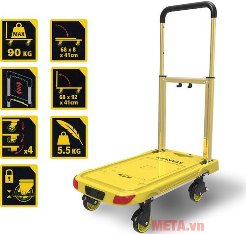 Xe đẩy hàng 4 bánh Stanley SXWTD-PC518