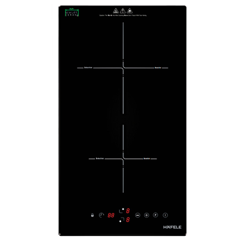 Bếp từ Hafele 536.61.930 sở hữu thiết kế tinh tế với mặt kính đen bóng sang trọng