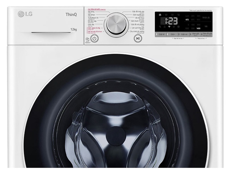 Máy giặt LG Inverter 12 kg FV1412S4W 5 Máy giặt LG AI DD Inverter 12 kg FV1412S4W bảng điều khiển
