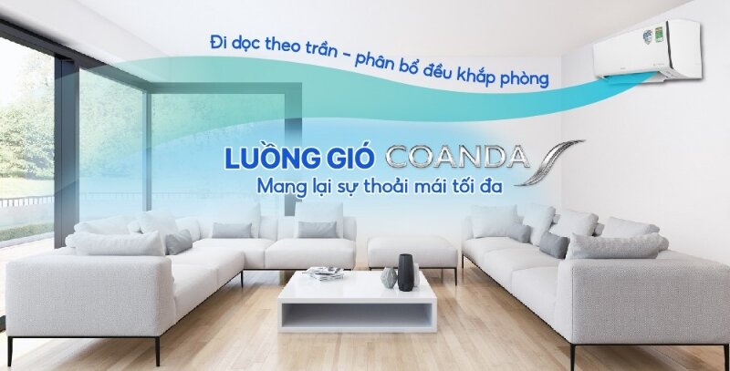 Điều hòa Daikin Inverter 2 chiều 12000 BTU FTHF35XVMV/RHF35XVMV luồng gió coanda