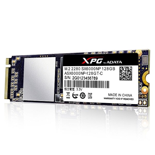 Ổ SSD Adata XPG ASX6000NP 128Gb M2.2280 NVMe PCIe (đọc: 1000MB/s /ghi: 800MB/s)