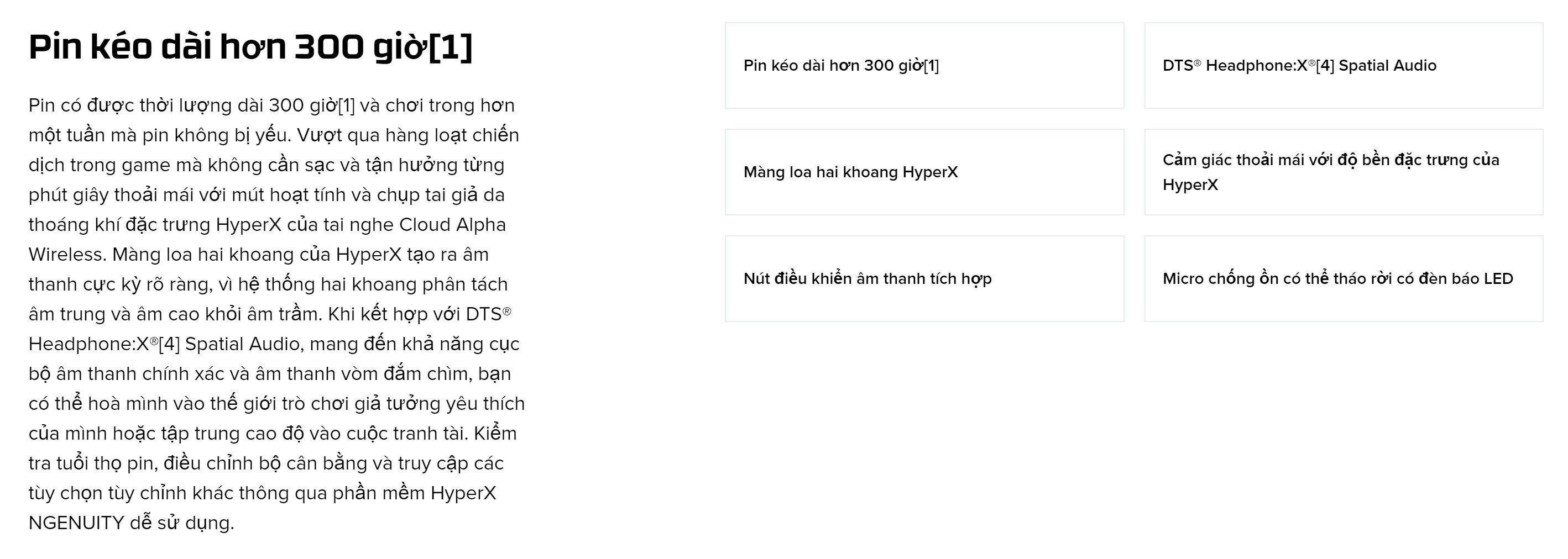 Tai Nghe Gaming không dây HP HyperX Cloud Alpha Wireless 4P5D4AA
