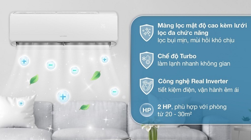 Điều hòa Gree Inverter 18000 BTU 1 chiều CHARM18CI gas R-32 2 Điều hòa Gree Inverter 18000 BTU 1 chiều CHARM18CI thiết kế