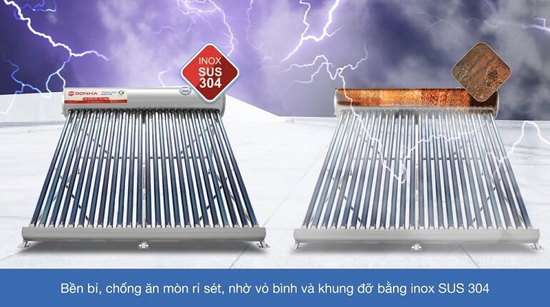 Bình nóng lạnh thái dương năng Sơn Hà 240 lít Nano 58-240