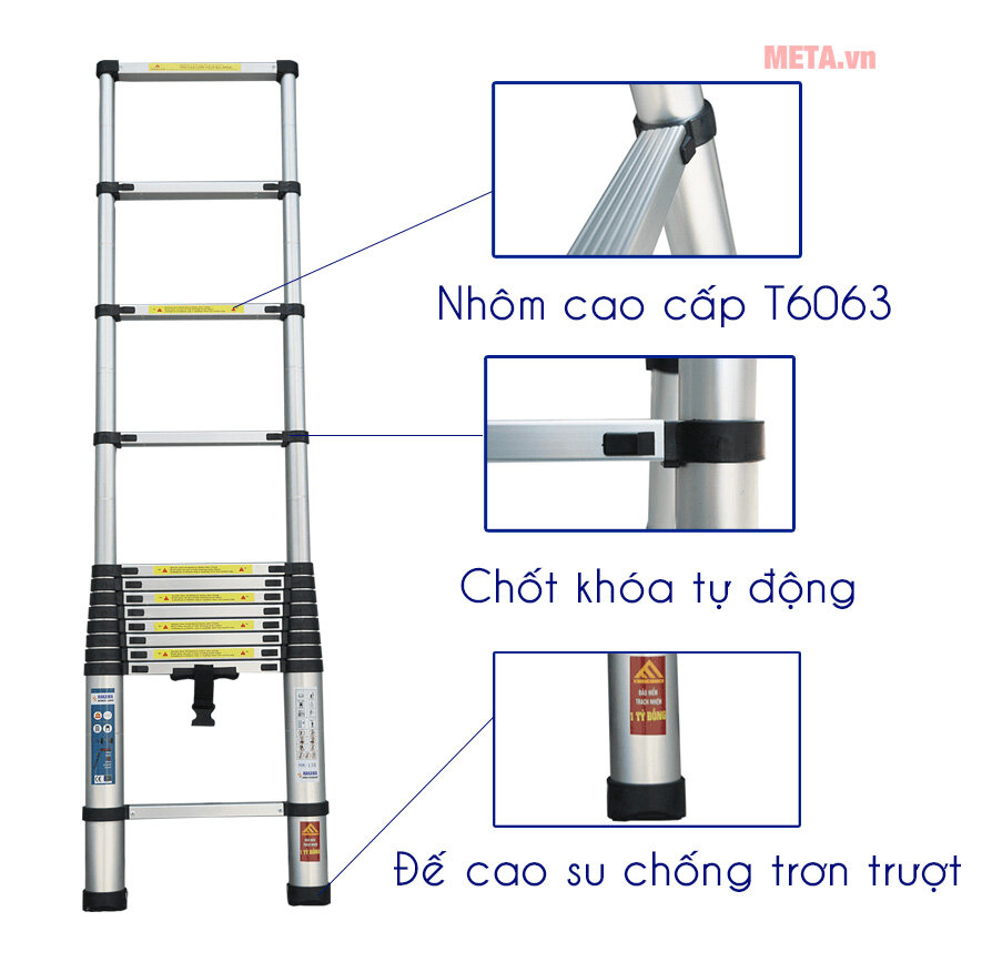 Thang nhôm rút đơn Hakawa HK-150