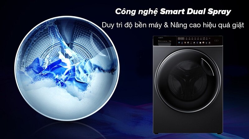 Máy giặt Aqua Inverter 11 kg AQD-DDW1100J BK khối lượng giặt