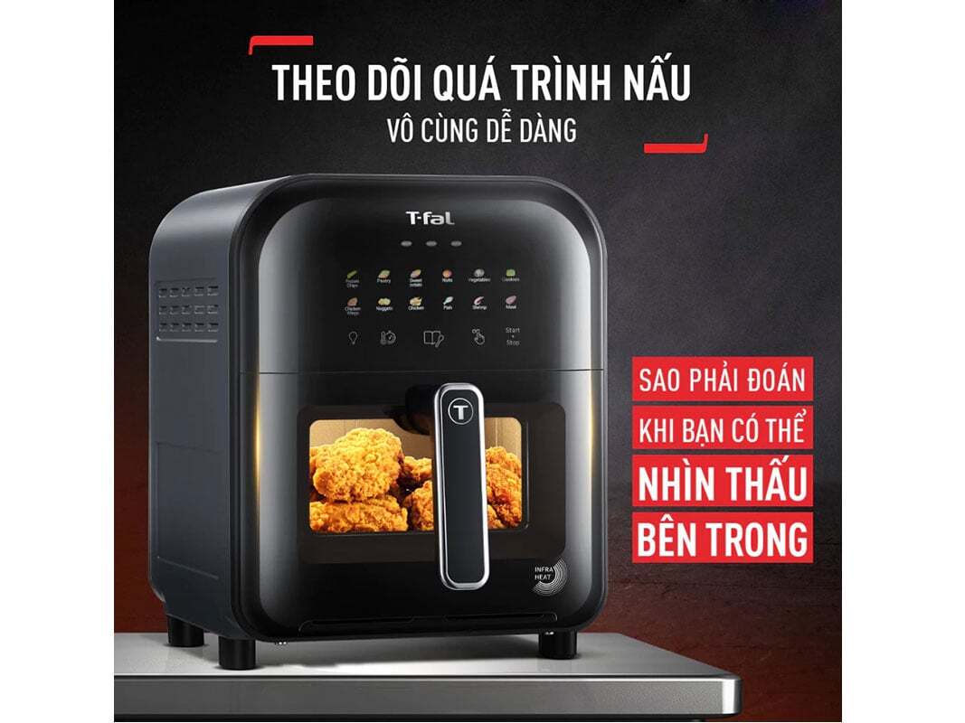 Nồi chiên không dầu điện tử có cửa kính trong suốt Nồi chiên không dầu điện tử