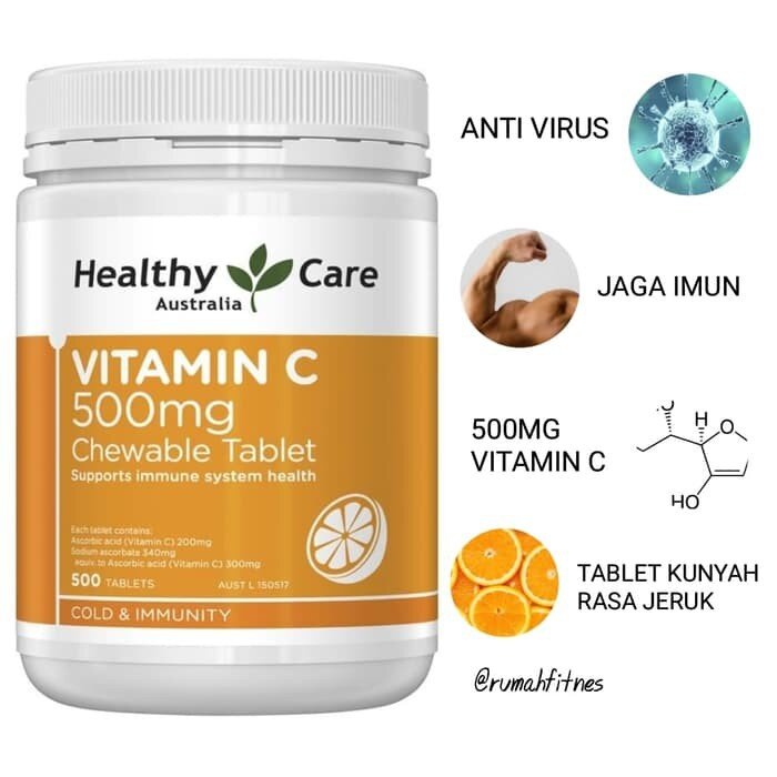 Viên ngậm Vitamin C Healthy Care 500 viên thành phần chính