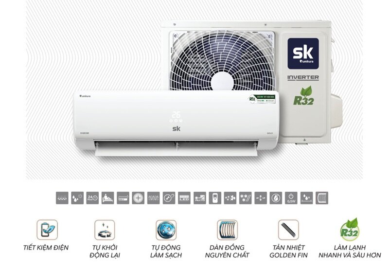 Điều hòa Sumikura Inverter 9000 BTU APS/APO-H092 GOLD